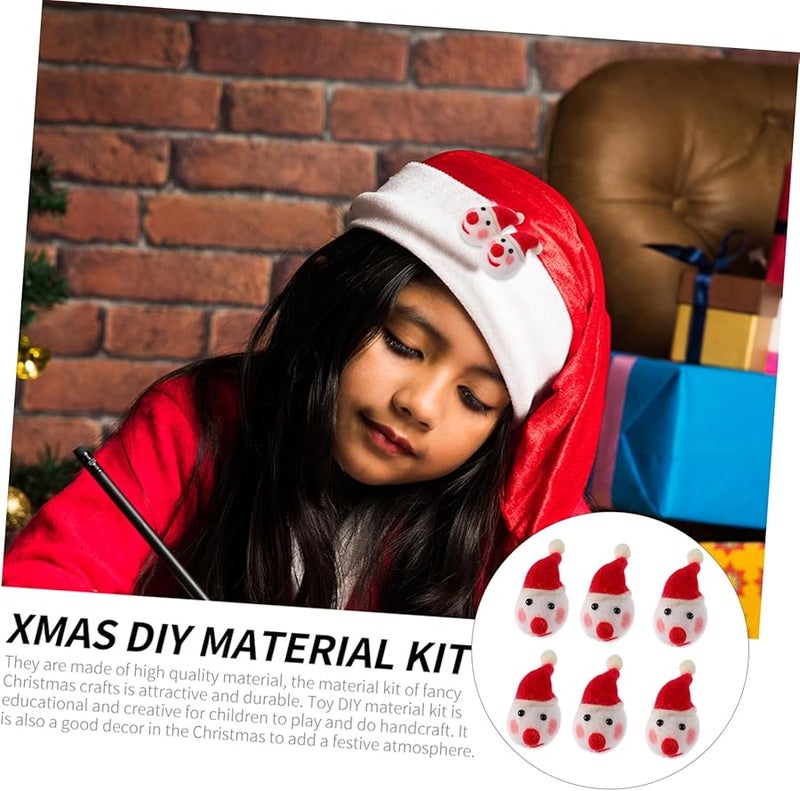 Felt Snowman Hairpin Ornament 6 Pack Christmas Gnome Decorations Craft Party Props - Image 5